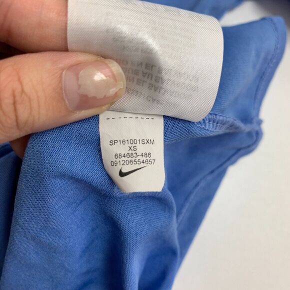 Nike Dri Fit Shirt Womens XS Extra Small Blue Jay Legend 2.0 V Neck Training Tee - Picture 9 of 11